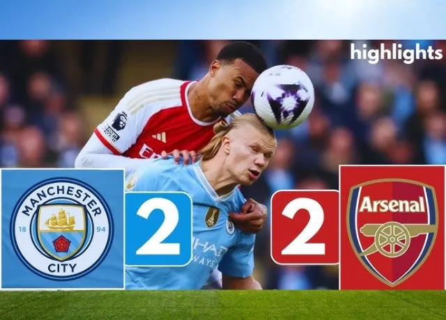 Arsenal đánh rơi chiến thắng ở phút bù giờ cuối cùng trước Man City