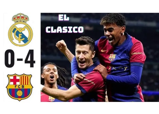 Real nhận trận thua 0-4 kinh hoàng trước Barca ngay tại Bernabeu