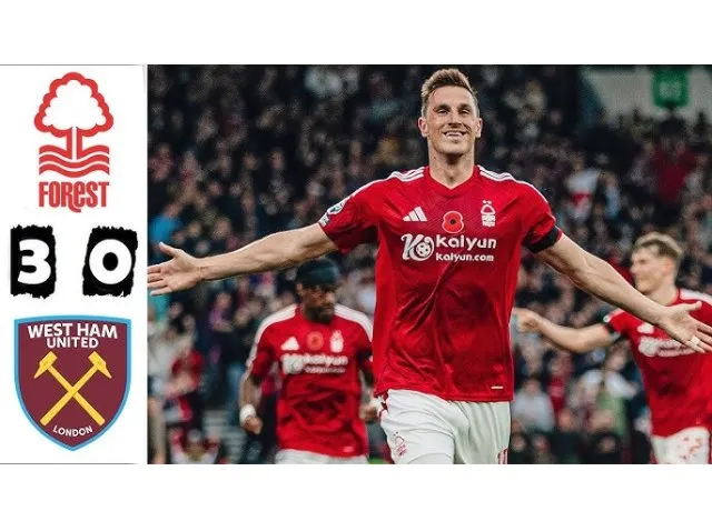 Ngựa ô Nottingham leo lên vị trí thứ 3 trên BXH Premier League