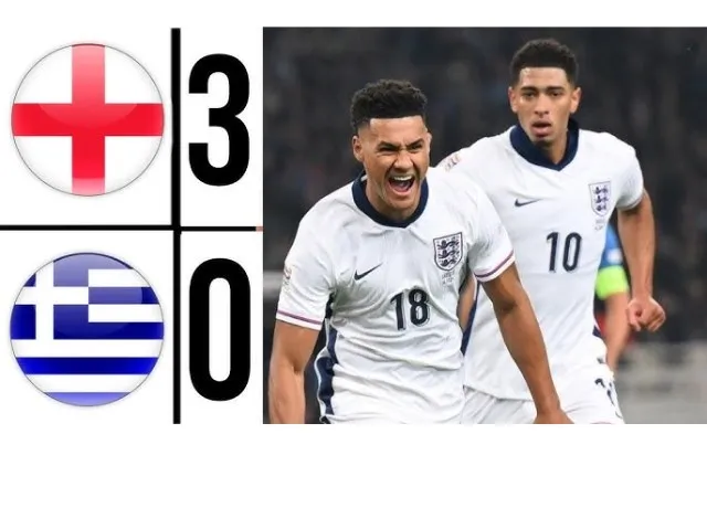Sư tử Anh có chiến thắng đậm đà 3-0 trước Hy Lạp tại Nations League