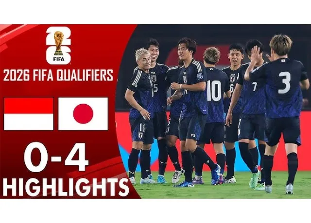 Indonesia khó có vé dự World Cup khi để thua Nhật Bản 0-4 trên sân nhà