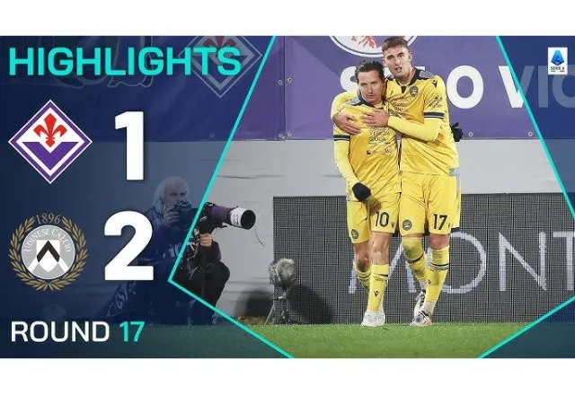 Fiorentina bị lội ngược dòng đáng tiếc trên sân nhà khi tiếp đón Udinese