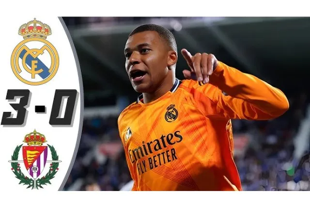 Mbappe lập hat-trick giúp Real thắng Valladolid 3-0