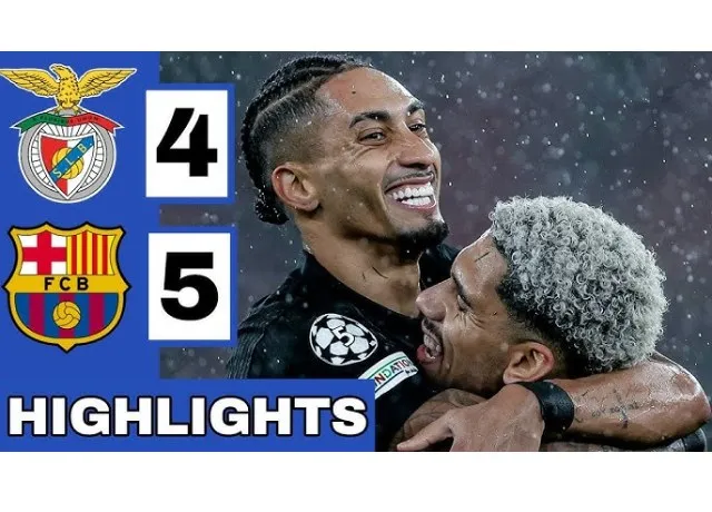 Barca lội ngược dòng kinh điển 5-4 trước Benfica tại Cúp C1
