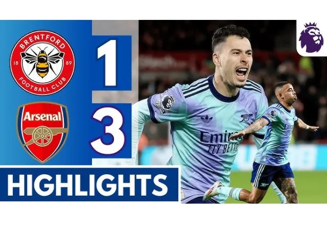 Arsenal lội ngược dòng 3-1 Brentford vươn lên vị trí thứ 2 NHA