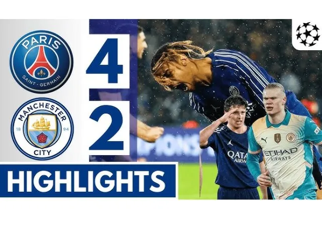 Man City thua cay đắng PSG 2-4 tại đấu trường cúp C1