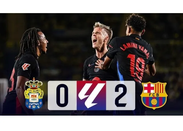 Barca vươn lên đầu bảng Laliga sau khi đánh bại Las Palmas 2-0