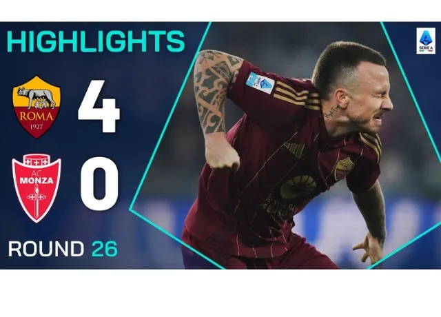 Roma thắng áp đảo Monza với tỷ số 4-0