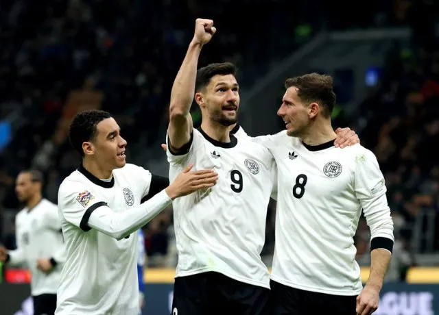 Trận đấu giữa Đức và Italia tại lượt về tứ kết UEFA Nations League 2024/25