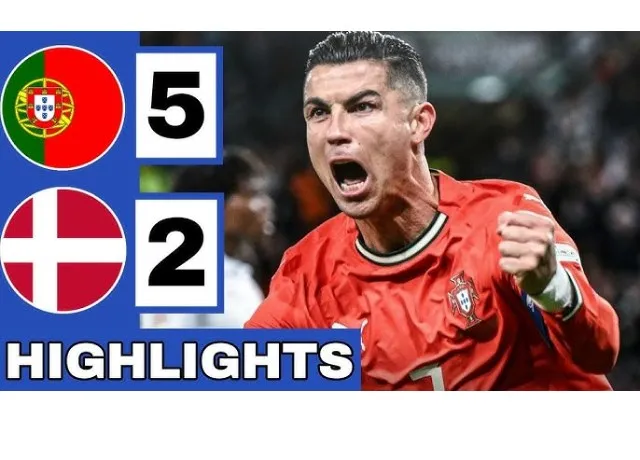 Ronaldo trượt Pen Bồ Đào Nha vẫn dành chiến thắng 5-2 trước Đan Mạch