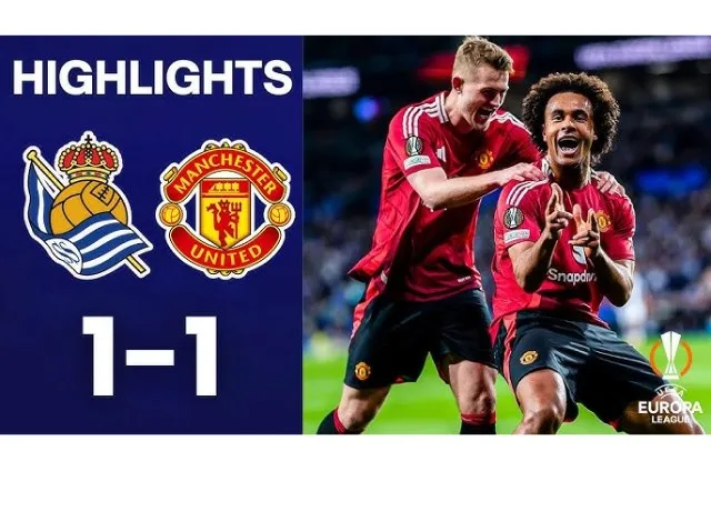 MU chia điểm đáng tiếc trên sân Real Sociedad tại Europa League