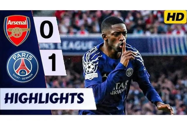 Arsenal thất bại 0-1 trước PSG trong lượt bán kết đầu tiên
