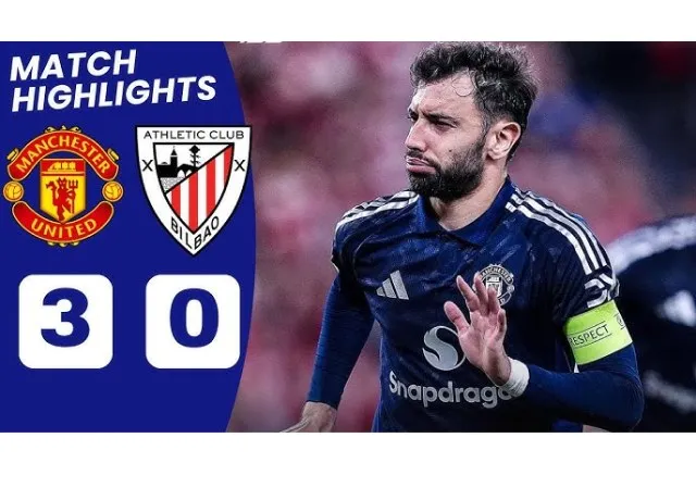 Bruno Fernandes lập cú đúp MU thắng đậm Bilbao 3-0 ngay trong hiệp 1