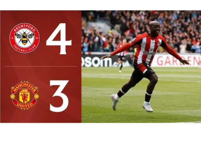 MU trắng tay khi làm khách trên sân Brentford với tỷ số 3-4
