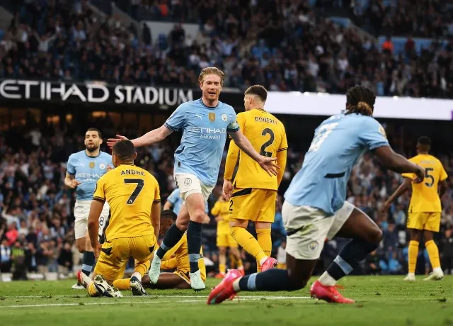 Man City có chiến thắng quan trọng 1-0 trước Wolves tại vòng 35 NHA