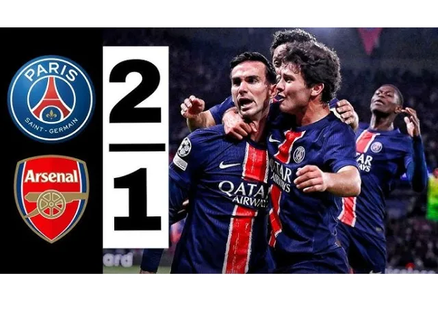 PSG vượt qua Arsenal 2-1 tiến đến ngôi vị cao nhất của UEFA Champions League