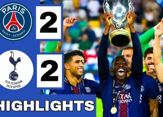 Tottenham đánh rơi siêu cúp Châu Âu ở phút bù giờ trước PSG
