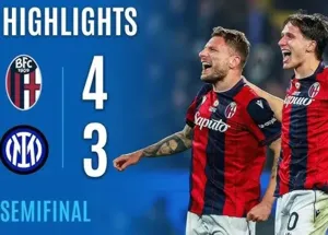 Inter Milan thất bại trước Bologna tại bán kết Super Cup Italia