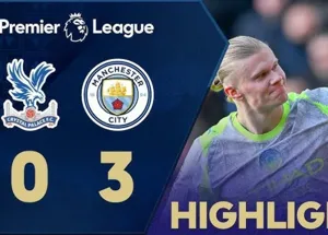 Man City vùi dập Crystal Palace 3-0 ngay trên sân khách